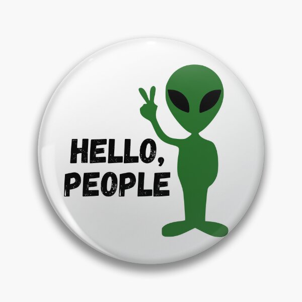 Item preview, Ufo hello people alien designed and sold by AnetteArt.