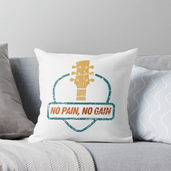 Item preview, No Pain, No Gain, amante de la guitarra, la música y la púa retro vintage designed and sold by facePale.
