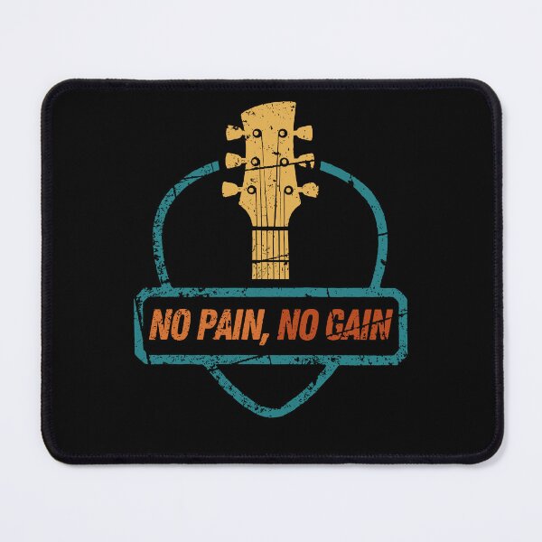 Item preview, No Pain, No Gain, Guitar, music and plectrum lover retro vintage designed and sold by facePale.