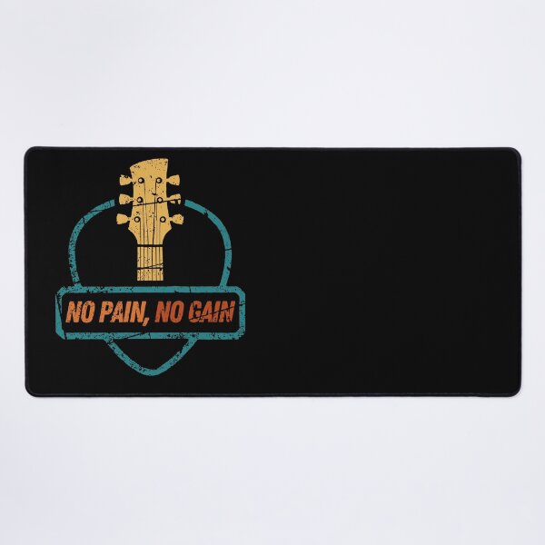 Item preview, No Pain, No Gain, Guitar, music and plectrum lover retro vintage designed and sold by facePale.