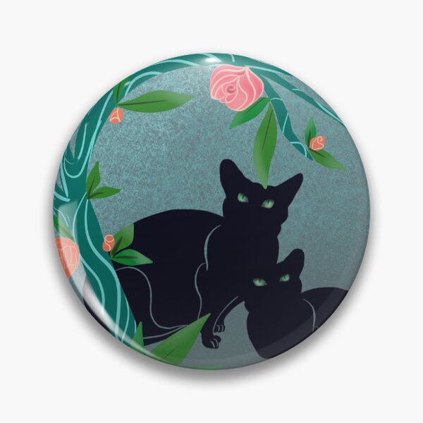 Item preview, Cats, black cats with bird and roses designed and sold by ahahdodo.