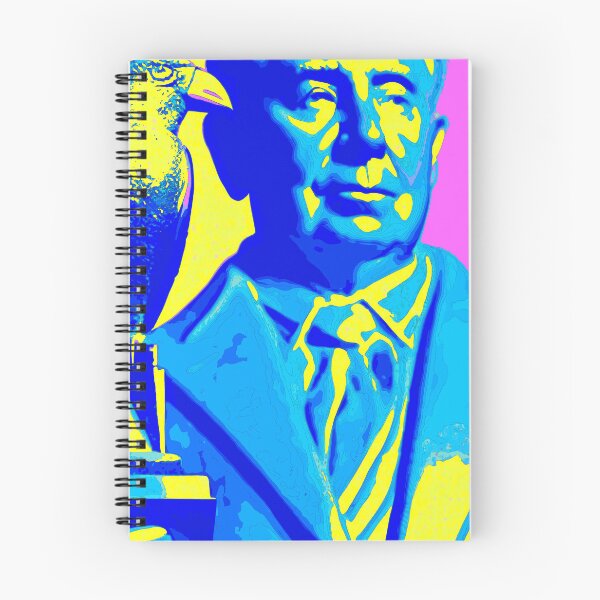 Item preview, PORTRAIT ILLUSTRATION OF ALFRED HITCHCOCK IN BIRDS - ALFRED HITCHCOCK - THE KING OF SUSPENSE - THE MOVIE "THE BIRDS". designed and sold by Ralek.