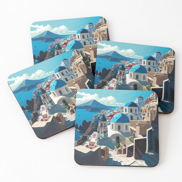 Item preview, santorini illustration designed and sold by GabrielMadrasse.