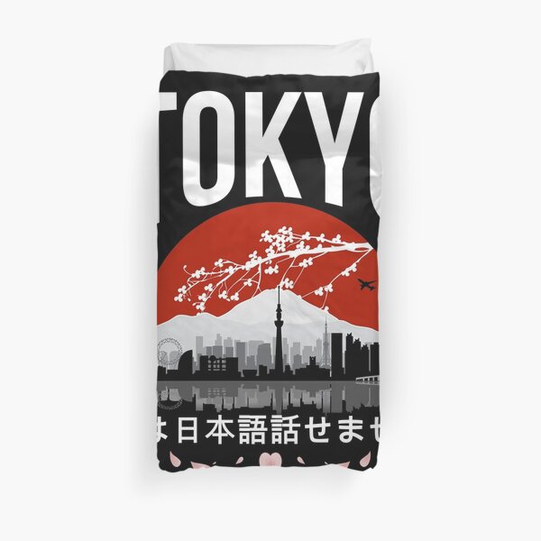 Tokyo - I don’t speak Japanese: White Version Duvet Cover