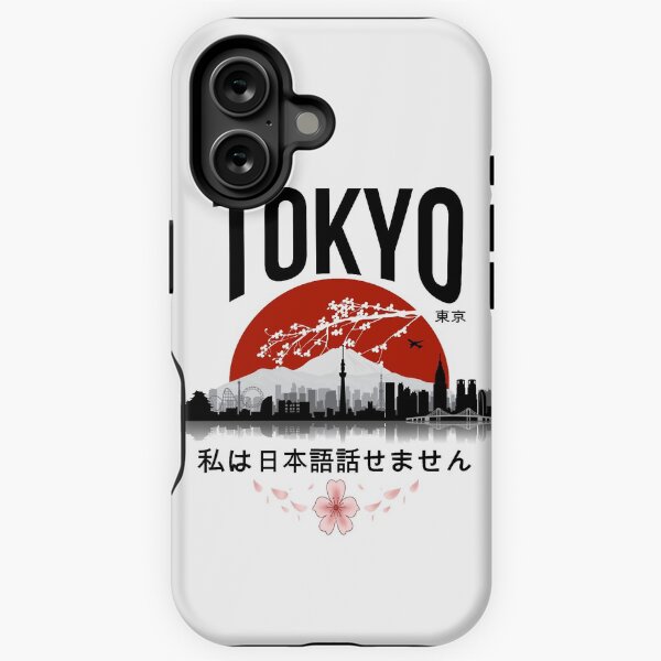 Tokyo - I don’t speak Japanese: Black Version iPhone Tough Case