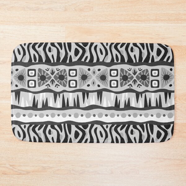 Item preview, AfricanTribal Mudcloth Style Pattern in Black and White designed and sold by SoccaTamam.