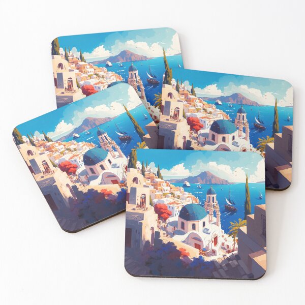 Item preview, santorini illustration designed and sold by GabrielMadrasse.
