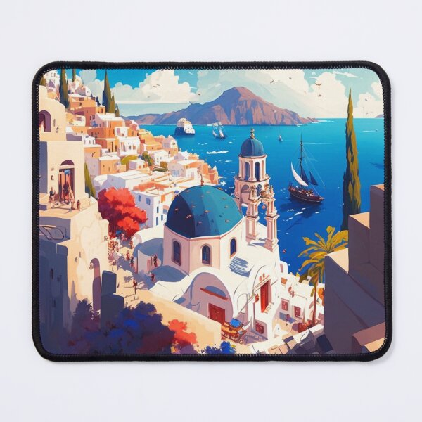 Item preview, santorini illustration designed and sold by GabrielMadrasse.