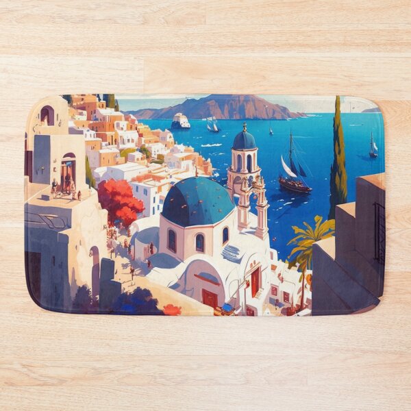 Item preview, santorini illustration designed and sold by GabrielMadrasse.