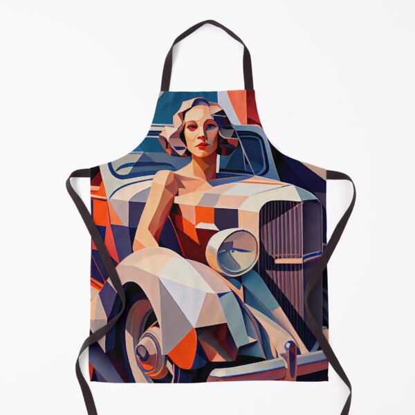 Item preview, Breaking Barriers: A Young Woman's Joyous Automotive Painting in the Style of Cubism designed and sold by DaniFantasy.