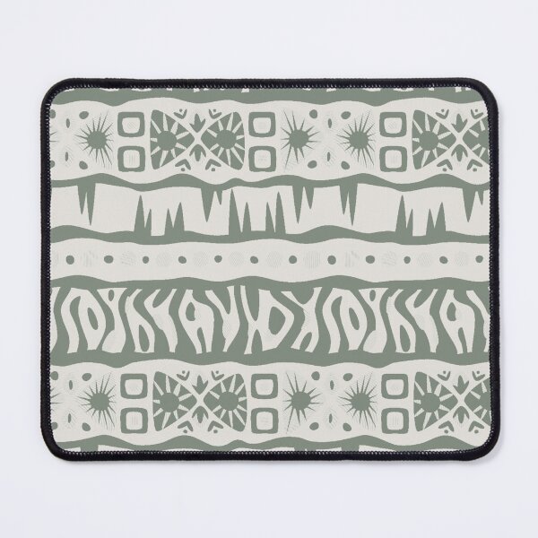 Item preview, AfricanTribal Mudcloth Style Pattern in Olive Green Colors designed and sold by SoccaTamam.