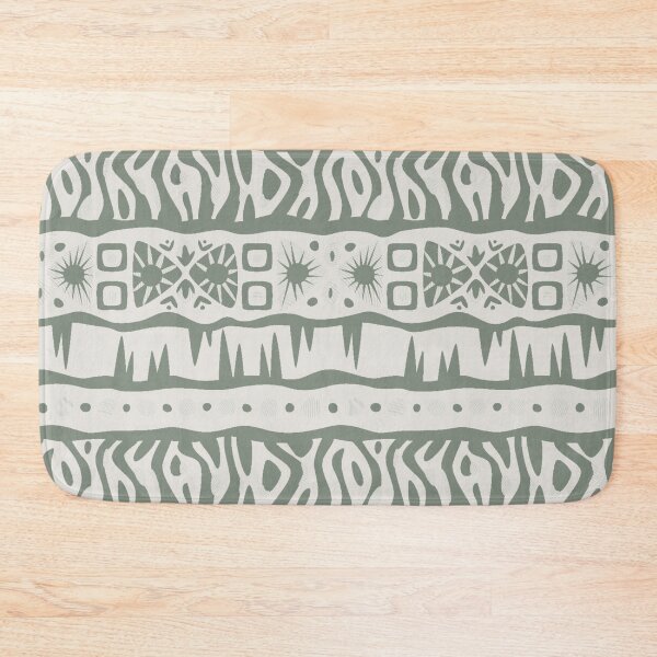 Item preview, AfricanTribal Mudcloth Style Pattern in Olive Green Colors designed and sold by SoccaTamam.