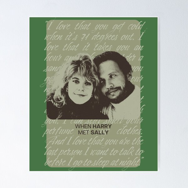 When Harry Met Sally Movie Tshirt" Poster for Sale by KatlynBotsford |  Redbubble