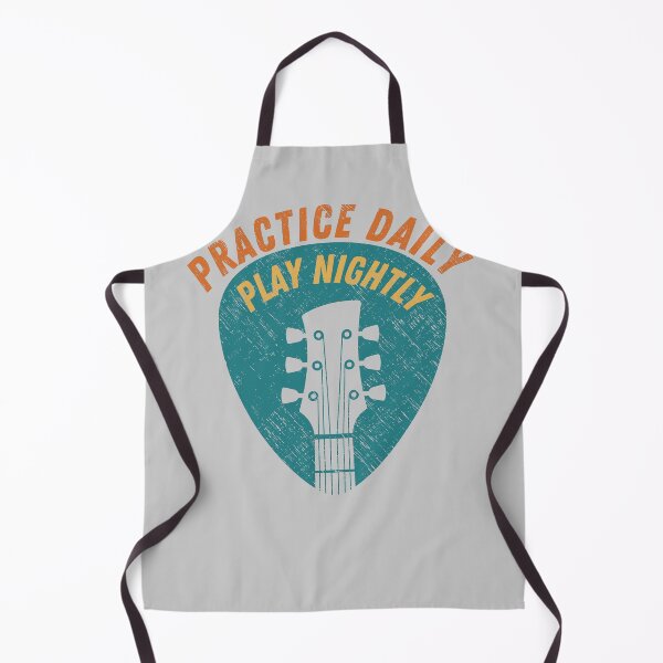 Item preview, Practice Daily Play Nightly Guitar, music and plectrum lover retro vintage designed and sold by facePale.