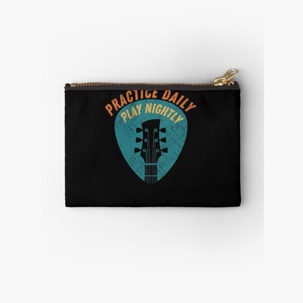 Item preview, Practice Daily Play Nightly Guitar, music and plectrum lover retro vintage designed and sold by facePale.
