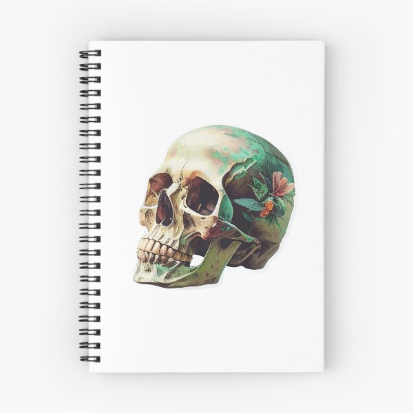 Item preview, Vintage Skull with Flowers designed and sold by BoneyardGrafix.