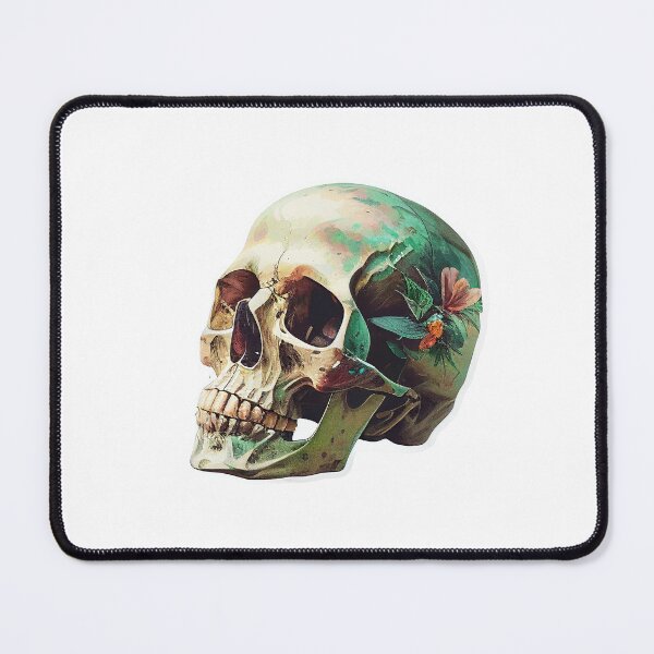 Item preview, Vintage Skull with Flowers designed and sold by BoneyardGrafix.