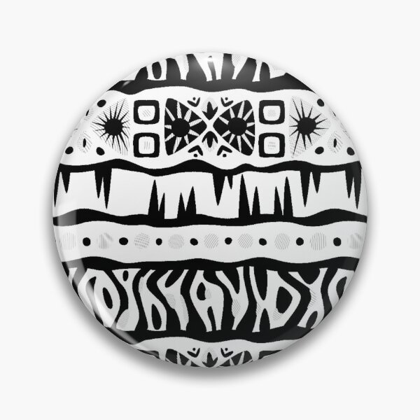 Item preview, Tribal Mudcloth Style Pattern in Black and White designed and sold by SoccaTamam.