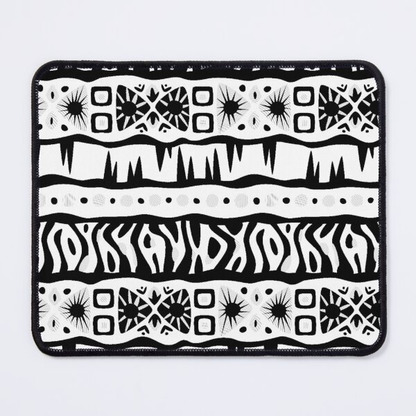 Item preview, Tribal Mudcloth Style Pattern in Black and White designed and sold by SoccaTamam.