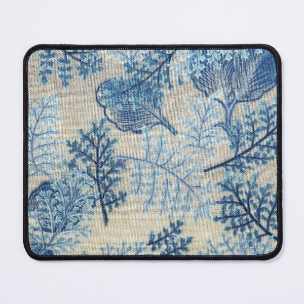 Item preview, Blue Textured Floral Print On Material - For a nature lover, textured floral decorating print. designed and sold by Wentoo.