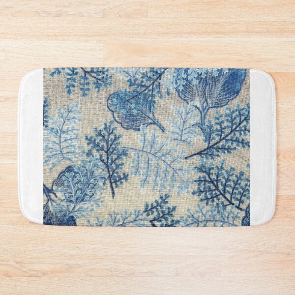 Item preview, Blue Textured Floral Print On Material - For a nature lover, textured floral decorating print. designed and sold by Wentoo.