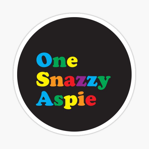 One Snazzy Aspie Sticker