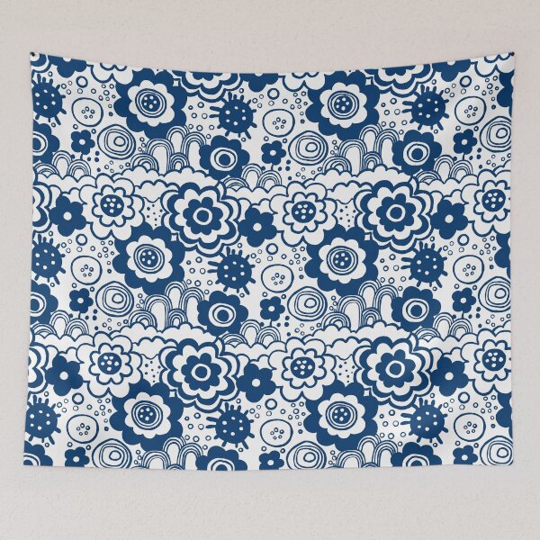 Item preview, Miko flowers, midnight blue designed and sold by Lillieoandco.