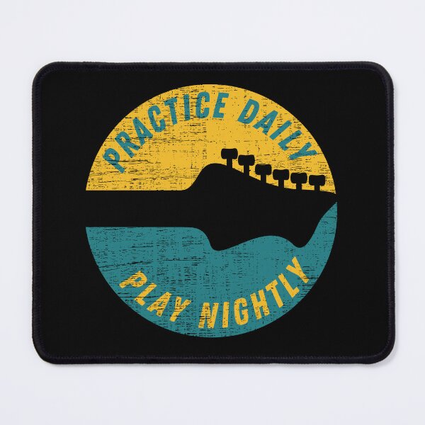 Item preview, Practice Daily Play Nightly Guitar, music and plectrum lover retro vintage designed and sold by facePale.