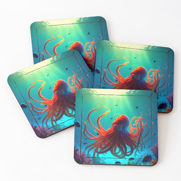 Item preview, Ocean animals, orange big octopus designed and sold by HarriPaloma.
