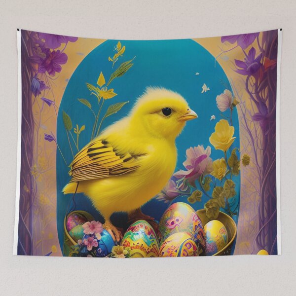Item preview, Colorful Festive Easter Eggs Easter Bunny Spring Flowers Chick Version 56 designed and sold by DreamingAwake1.