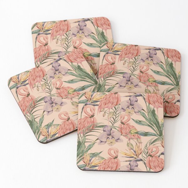 Item preview, Tropical Flowers Palm Leaves designed and sold by SunMayDown.