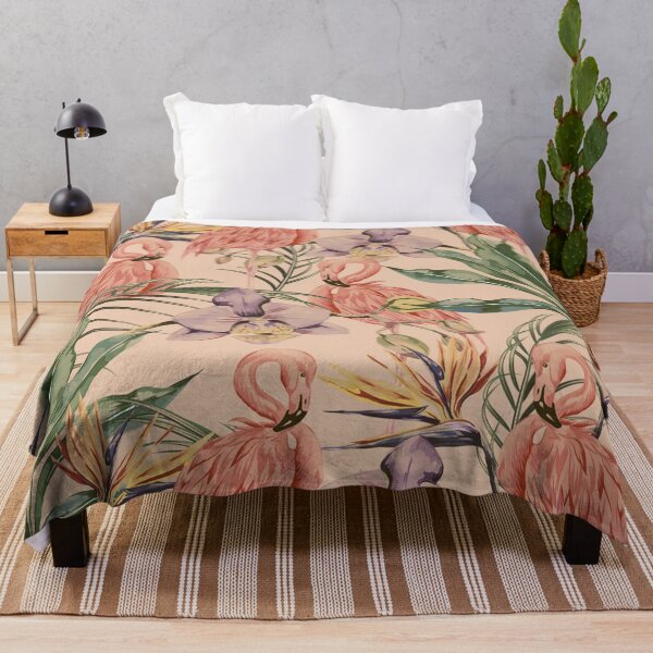 Item preview, Tropical Flowers Palm Leaves designed and sold by SunMayDown.