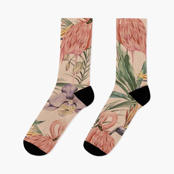 Item preview, Tropical Flowers Palm Leaves designed and sold by SunMayDown.