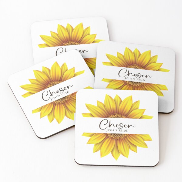 Item preview, Christian Sunflower design - I am Chosen - John 15:16 designed and sold by simplydesignart.