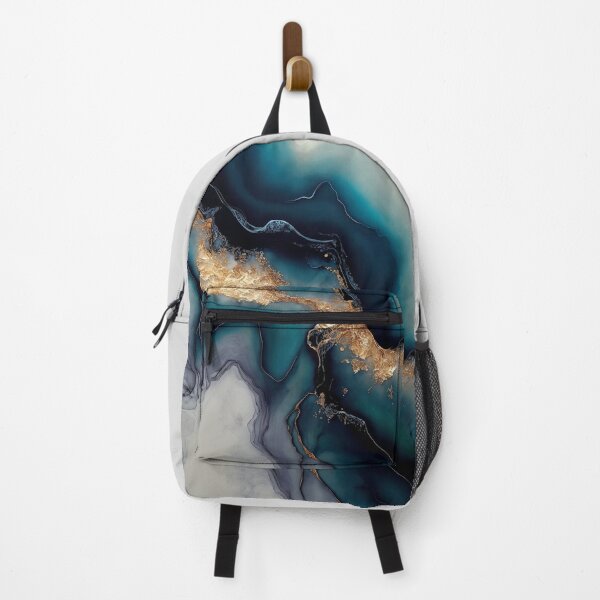 Item preview, Blue Shore Waves - Abstract Alcohol Ink Resin Art designed and sold by inkvestor.