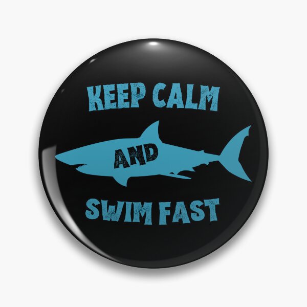 Item preview, Keep Calm and Swim Faster - Cool Shark designed and sold by astralsecret.