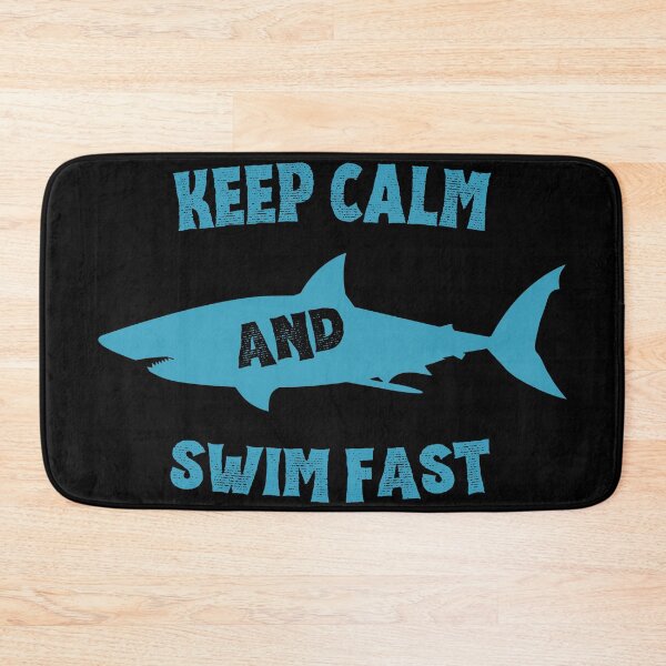 Item preview, Keep Calm and Swim Faster - Cool Shark designed and sold by astralsecret.