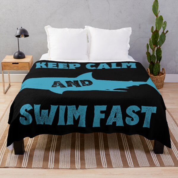 Item preview, Keep Calm and Swim Faster - Cool Shark designed and sold by astralsecret.