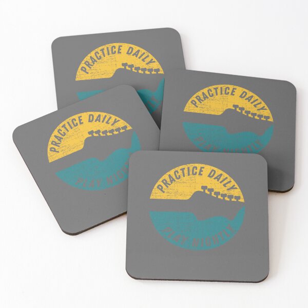 Item preview, Practice Daily Play Nightly Guitar, music and plectrum lover retro vintage designed and sold by facePale.