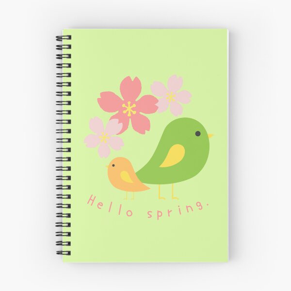 Item preview, Hello Spring Cherry Blossom & Bird Pattern  designed and sold by Antorela.