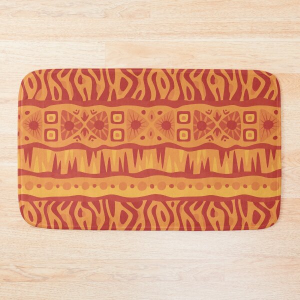 Item preview, African Tribal Mudcloth Style Pattern in Auburn Tones designed and sold by SoccaTamam.