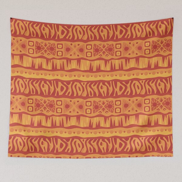 Item preview, African Tribal Mudcloth Style Pattern in Auburn Tones designed and sold by SoccaTamam.
