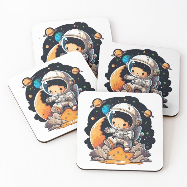 Item preview, cute little astronaut on the moon designed and sold by ffkj09.