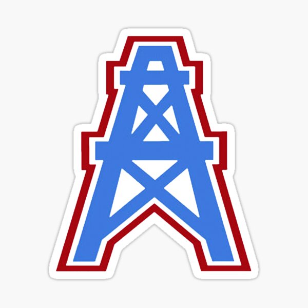 Retro Houston Oilers Sticker for Sale by Illustrared