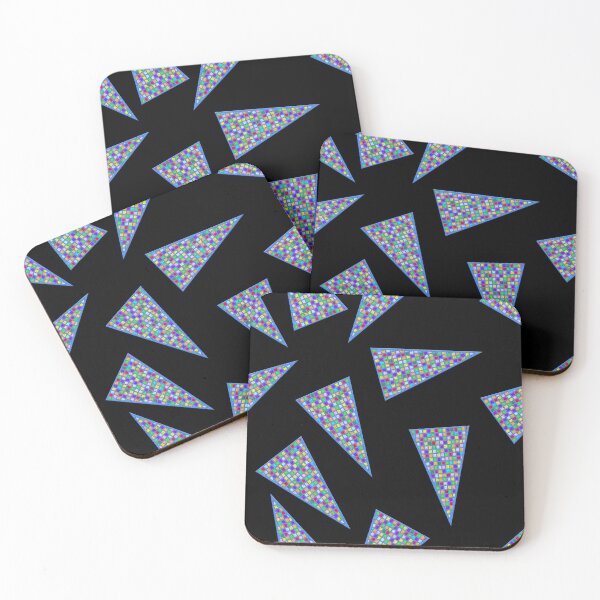 Item preview, Triangles multi colour on black designed and sold by TerenceLacey.