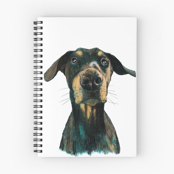 Item preview, Doberman Natural Ears Illustration Drawing designed and sold by suerussoart.