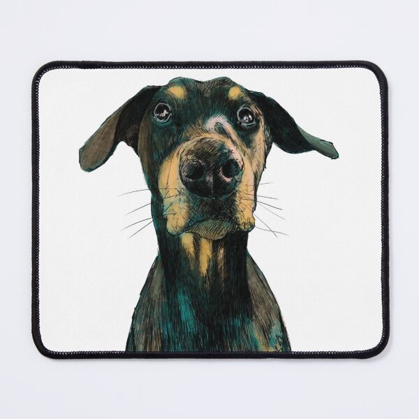Item preview, Doberman Natural Ears Illustration Drawing designed and sold by suerussoart.