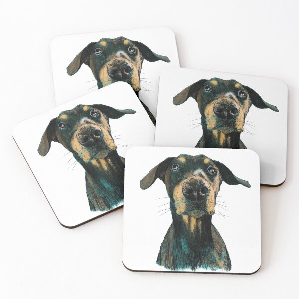 Item preview, Doberman Natural Ears Illustration Drawing designed and sold by suerussoart.