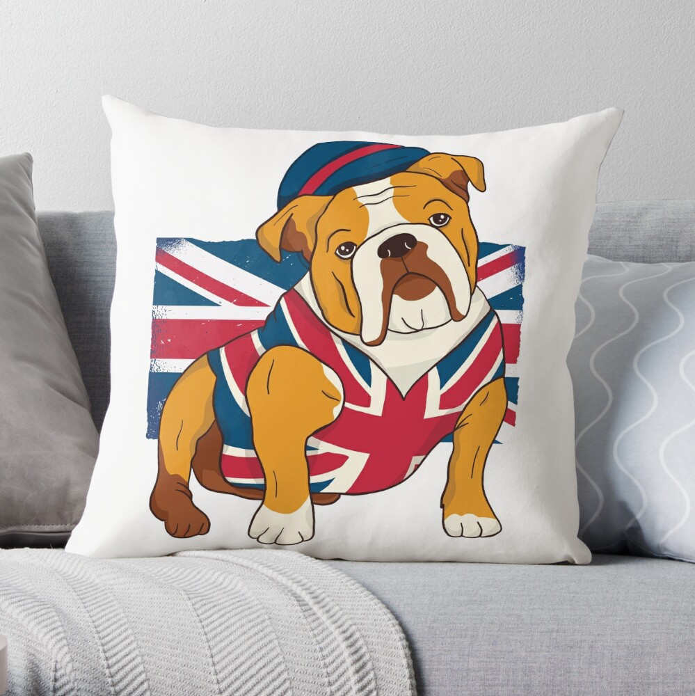 Funny English Bulldog King III Mens Charles British Flag Kids T-Shirt for  Sale by pipsmerch