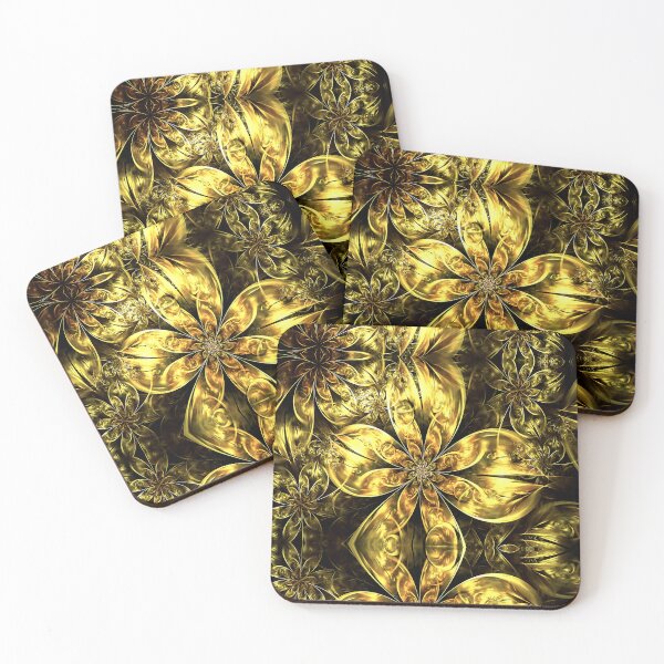 Item preview, Golden Flower Fractal, fantasy pattern designed and sold by LoneAngel.